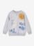 Jungen Rundhals-Sweatshirt mit Graffiti-Print, Recycling-Polyester grau meliert+nachtblau 1