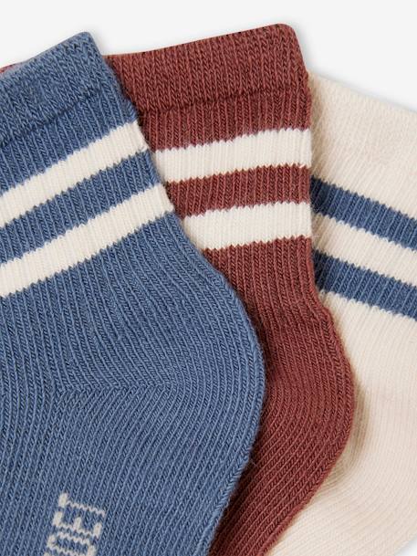 3er-Pack Jungen Baby Socken mit Streifen jeansblau 2