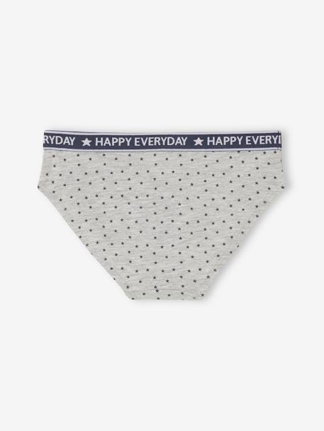 5er-Pack Mädchen Slips HAPPY EVERYDAY grau meliert 7