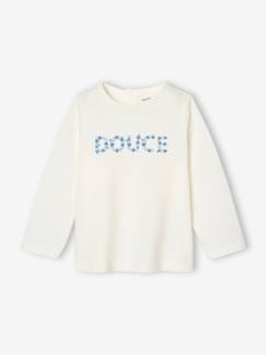 Babymode-Shirts & Rollkragenpullover-Mädchen Baby Shirt mit Schriftzug, Bio-Baumwolle