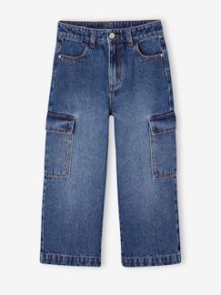 -Weite Mädchen Cargo-Jeans