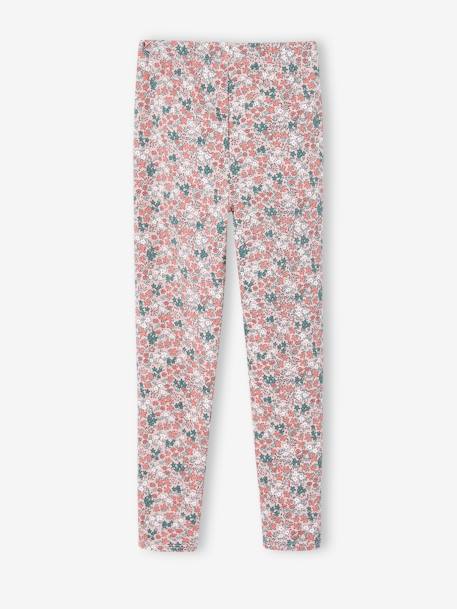 Mädchen Leggings - blau indien blume+grün+hellbeige leoprint+pudrig rosa - 11