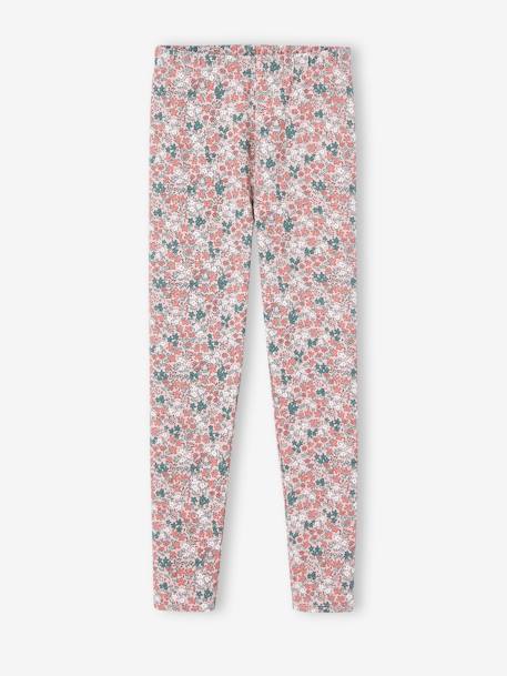 Mädchen Leggings blau indien blume+hellbeige leoprint+pudrig rosa 7