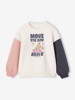 Maedchenkleidung-Mädchen Sport-Sweatshirt im Colorblock-Style mit Recycling-Polyester