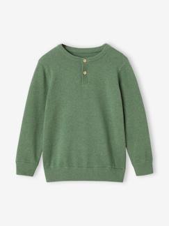 -Jungen Pullover mit Rundhals und Knopfleiste Oeko-Tex