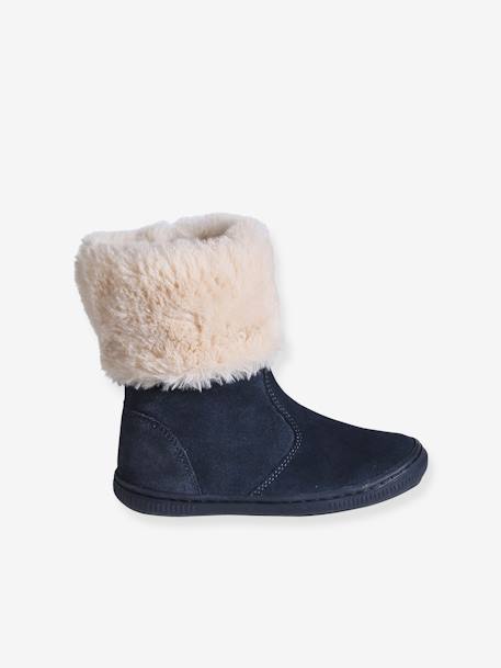 Mädchen Winterboots mit Fell-Imitat marine 2