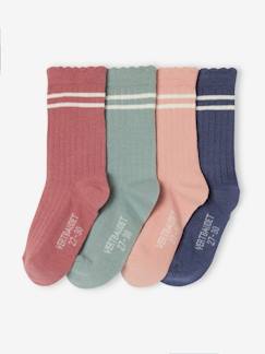 Maedchenkleidung-Unterwäsche, Socken, Strumpfhosen-4er-Pack Mädchen Sportsocken