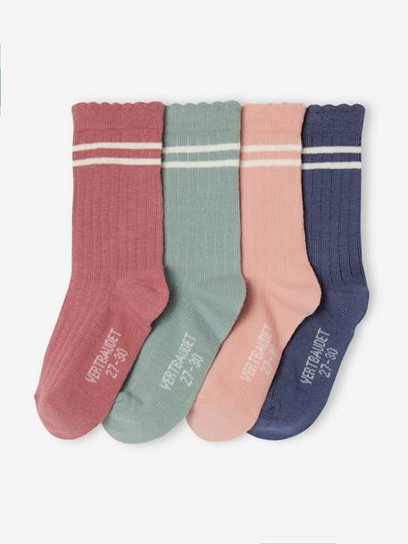 4er-Pack Mädchen Sportsocken altrosa 1