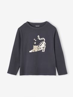 Maedchenkleidung-Shirts & Rollkragenpullover-Mädchen Shirt mit Metallic-Print und Recycling-Baumwolle