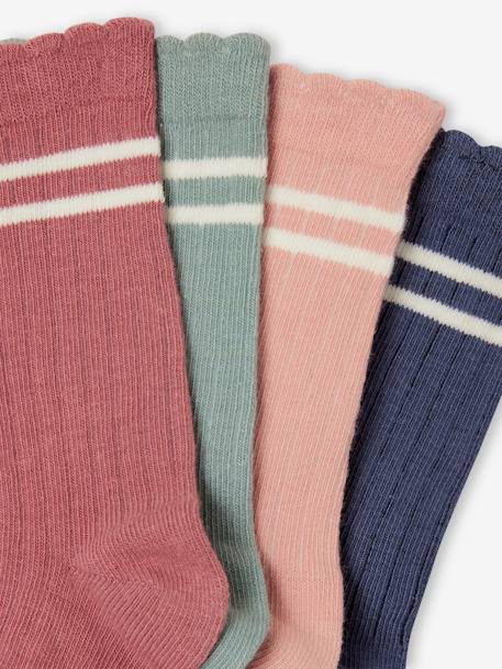 4er-Pack Mädchen Sportsocken altrosa 2