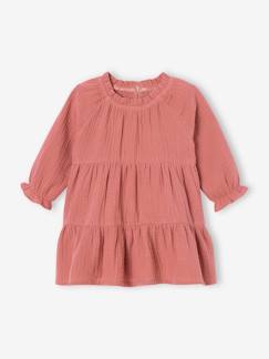 Babymode-Kleider & Röcke-Mädchen Baby Volantkleid aus Baumwollmusselin