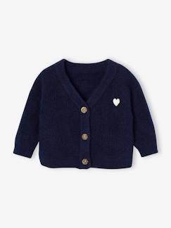 Babymode-Pullover, Strickjacken & Sweatshirts-Baby Strickjacke mit Rippenmuster