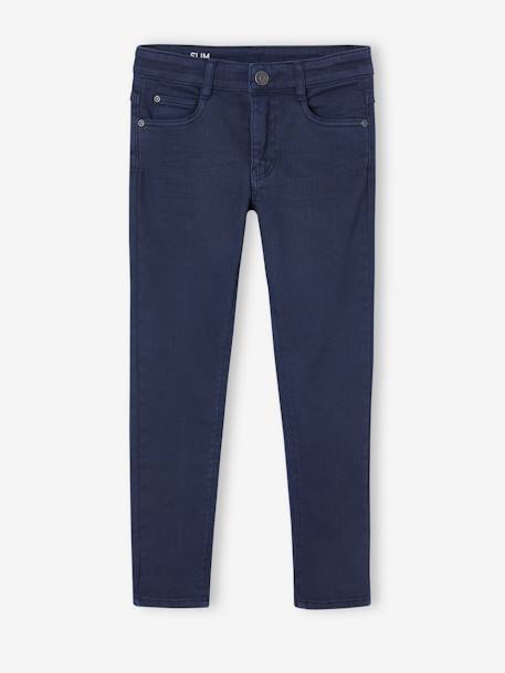 Jungen Slim-Fit-Hose, Hüftweite REGULAR, Bundweite verstellbar beige+dunkelblau+graugrün+grün+hellblau+nachtblau+schokolade+terrakotta farbe 26