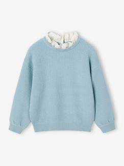 -Mädchen Pullover mit Volantkragen, Capsule Collection MAMA, TOCHTER & BABY Oeko-Tex