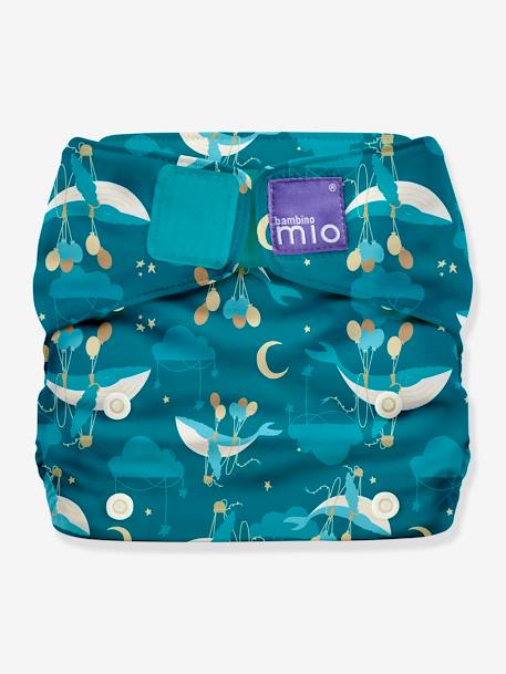 Bambino Mio, miosolo All-in-One Stoffwindel blau+weiß bedruckt zitronen 1