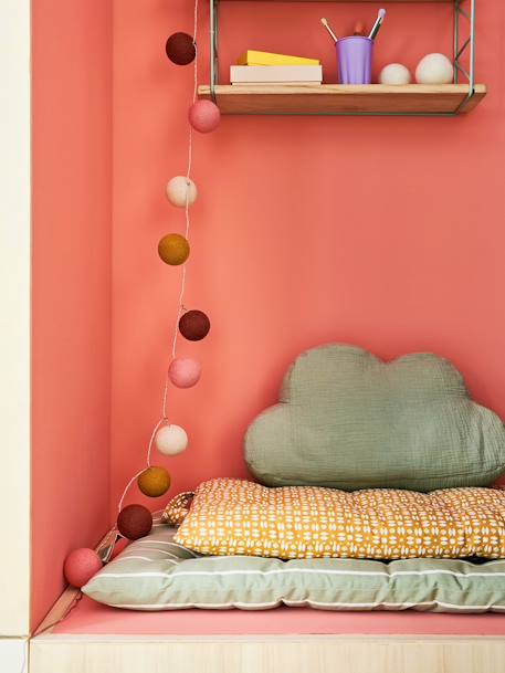 Kinderzimmer Lichterkette - rosa+salbeigrün+ziegel - 4