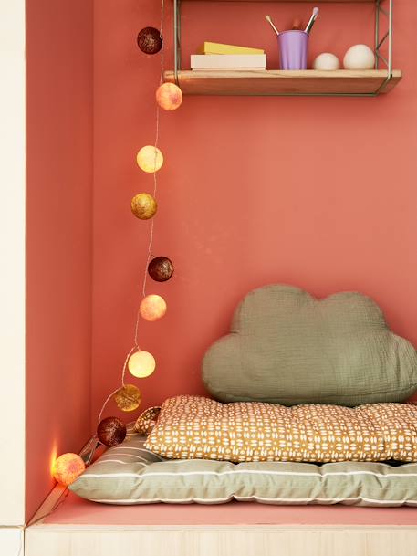 Kinderzimmer Lichterkette - rosa+salbeigrün+ziegel - 3
