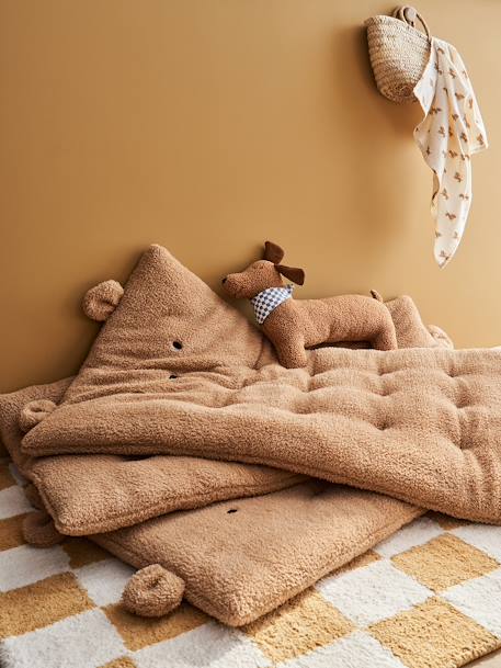 Kinderzimmer Bodenmatratze BÄR, Teddyfleece braun 2