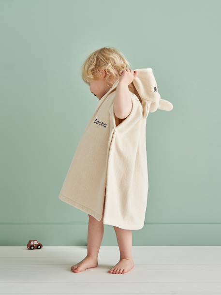 Baby Badeponcho TIERLIEBE, personalisierbar aprikose+beige+ocker 9