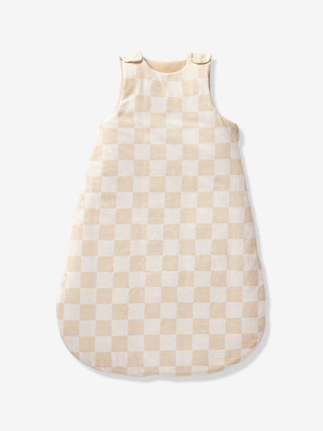 Baby Sommerschlafsack DACKEL, personalisierbar Oeko-Tex beige kariert 3