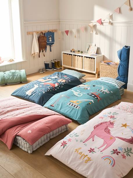 Kinder All-in-One-Schlafsack MINIDODO - blau bedruckt+rosa bedruckt - 7