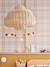 Kinderzimmer Rattan-Lampenschirm in Wolkenform mit Pompons beige/ocker 5