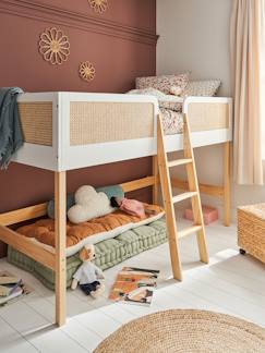 -Kinderzimmer Hochbett mit Rattan