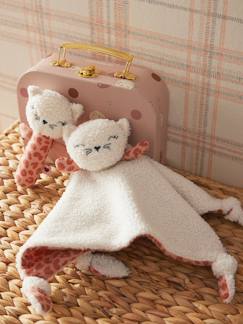 -Baby Geschenk-Set: Stoffkatze & Rassel im Koffer