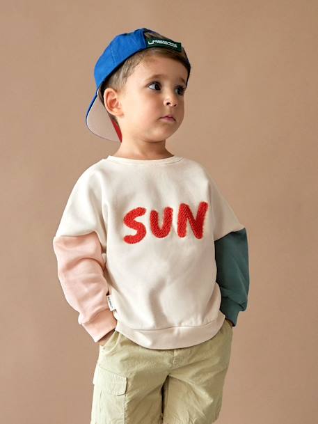 Kinder Sweatshirt Little Gang Sun LÄSSIG wollweiß 4