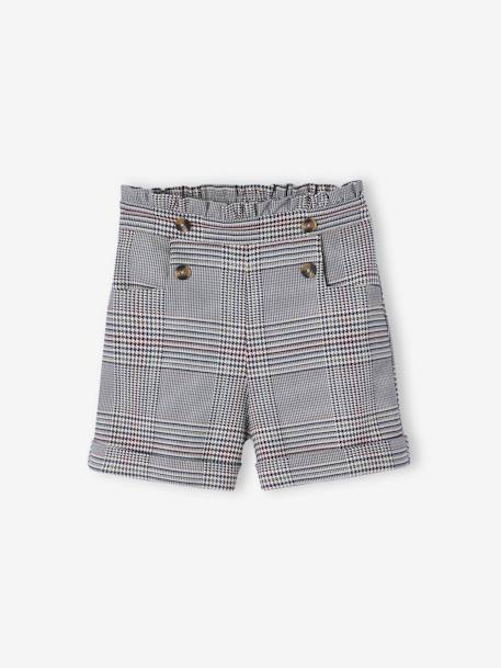 Mädchen Flanell-Shorts mit Karomuster marine kariert 1