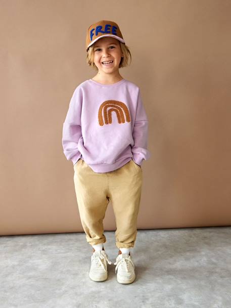 Kinder Sweatshirt Little Gang Regenbogen LÄSSIG lila 4