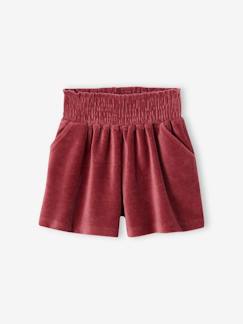 -Mädchen Shorts aus Cord, gesmokter Bund