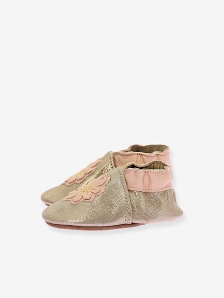 Baby Krabbelschuhe aus Leder Just a Flower 974500 ROBEEZ beige golden 3