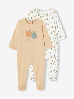 Babymode-2er-Pack Jungen Baby Strampler aus Interlock-Jersey, Früchte Oeko-Tex