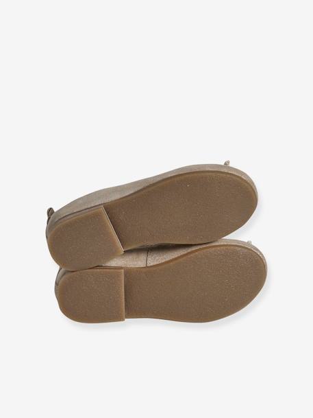 Glänzende Mädchen Leder-Ballerinas gold 5