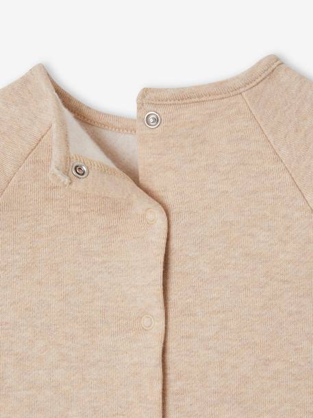 Baby-Set: Sweatshirt & Hose beige meliert+rosa+wollweiß 6