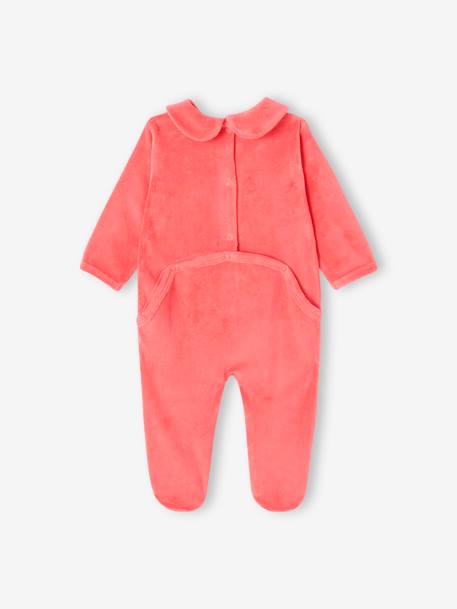 2er-Pack Baby Samt-Strampler mit Kragen und Volants Oeko-Tex rosa 4