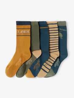 Jungenkleidung-5er-Pack Jungen Dino-Socken