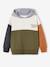 Jungen Kapuzensweatshirt im Colorblock-Style Basics mit Recycling-Polyester mehrfarbig+olivgrün 7