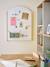 Kinderzimmer Pinnwand aus Metall und Holz beige 3