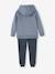 Jungen Sport-Set: Kapuzensweatshirt & Jogginghose graublau+grün+pekannuss 4