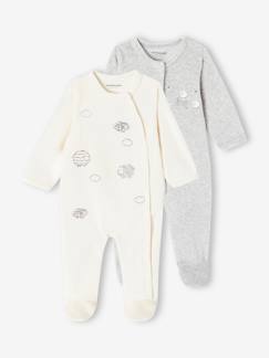 2er-Pack Baby Samt-Strampler mit Schafen Oeko-Tex  [numero-image]