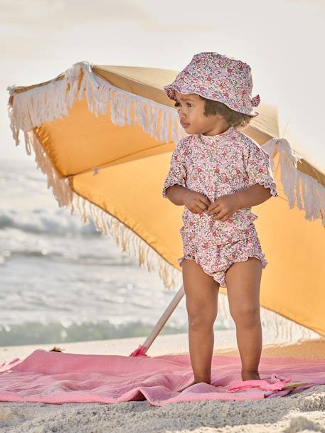 Mädchen Baby-Set mit UV-Schutz: Shirt, Badehose & Sonnenhut Oeko-Tex - rosa - 1