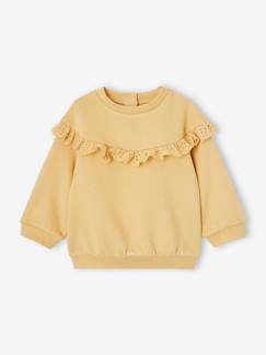 Babymode-Pullover, Strickjacken & Sweatshirts-Mädchen Baby Sweatshirt mit besticktem Volant