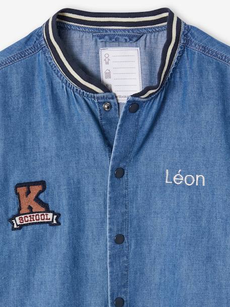 Jungen Malkittel aus Light-Denim COLLEGE, personalisierbar blue stone 6