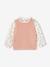 Baby Pullover mit 2-in-1-Effekt braun meliert+pudrig rosa 8