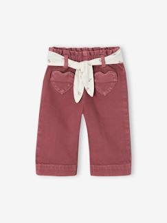 Babymode-Weite Mädchen Baby Hose mit Dehnbund und Stoffgürtel