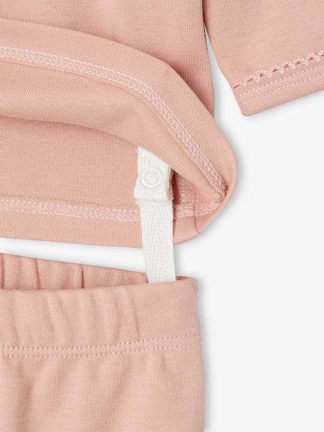 2er-Pack Baby Schlafanzüge, Interlock-Jersey mit Vögeln Oeko-Tex pudrig rosa 6