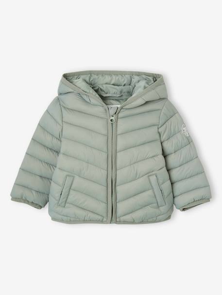 Baby Light-Steppjacke mit Futter aus Recycling-Polyester bronze+marine+salbeigrün 11