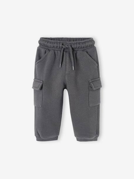 Baby Cargo-Joggpants mit Recycling-Polyester anthrazit+beige+khaki 1